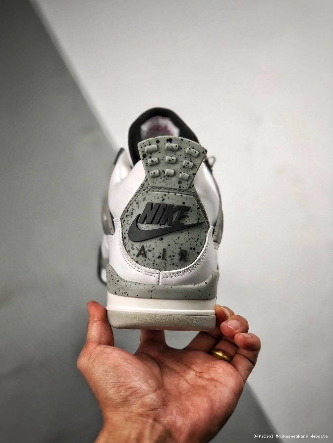 Official Maikesneakers White (nike) 840606-192 Cement Air Jordan OG 4 0805